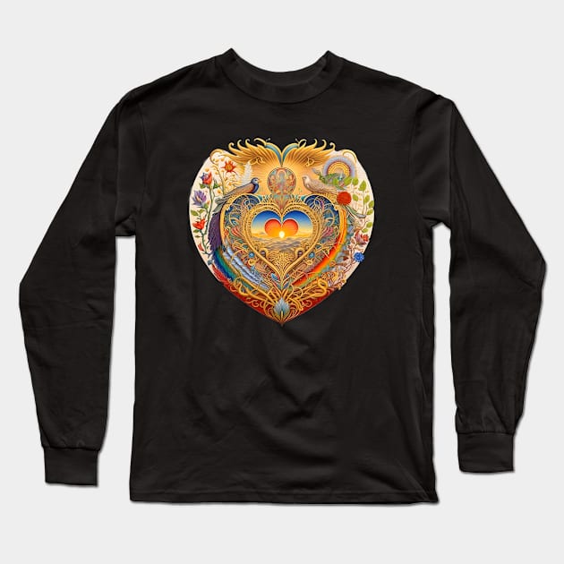 Garden of the Heart 3 Long Sleeve T-Shirt by Completely Mental